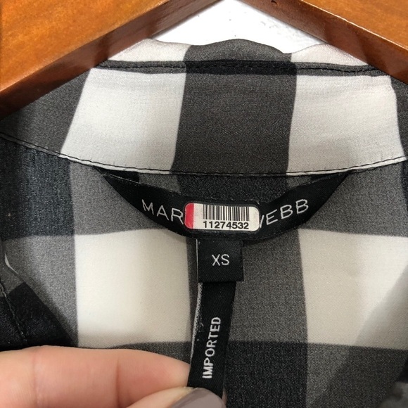 Marissa Webb Gingham Plaid Wrap Dress Xsmall - Picture 8 of 11